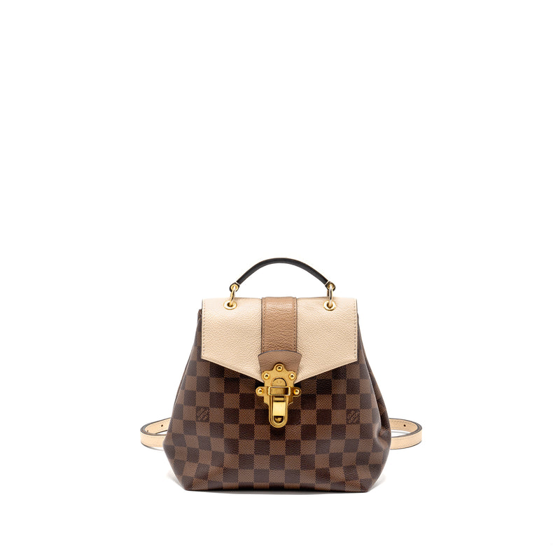 louis vuitton clapton backpack for sale Damier Ebene Creme 1901414 FASHIONPHILE Fair Condition Louis Vuitton Damier Ebene Clapton