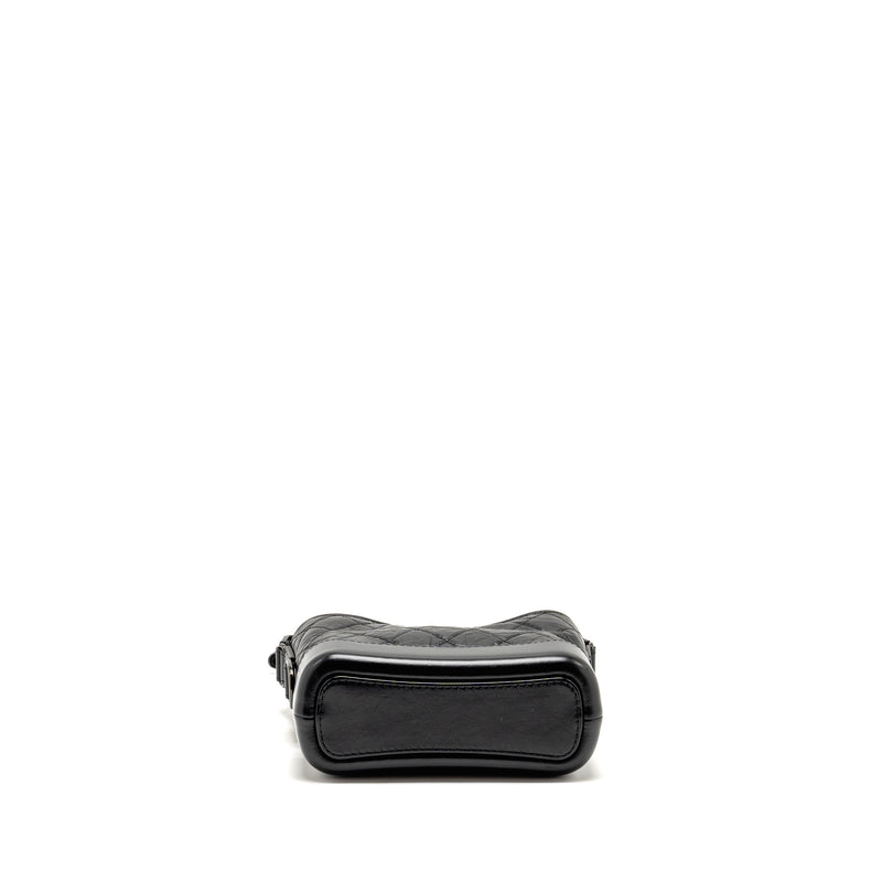 CHANEL Small Gabrielle Hobo Bag Aged Calfskin So Black