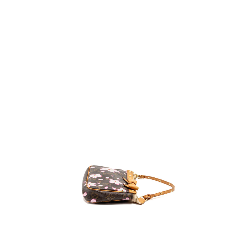 Louis Vuitton Vintage Takashi Murakami Cherry Blossom Pochette Accessories Monogram Multicolour GHW