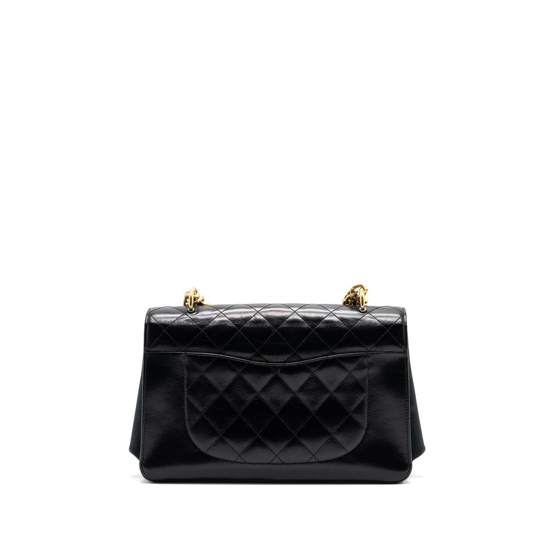 Chanel Flap Bag with chains handle calfskin black GHW