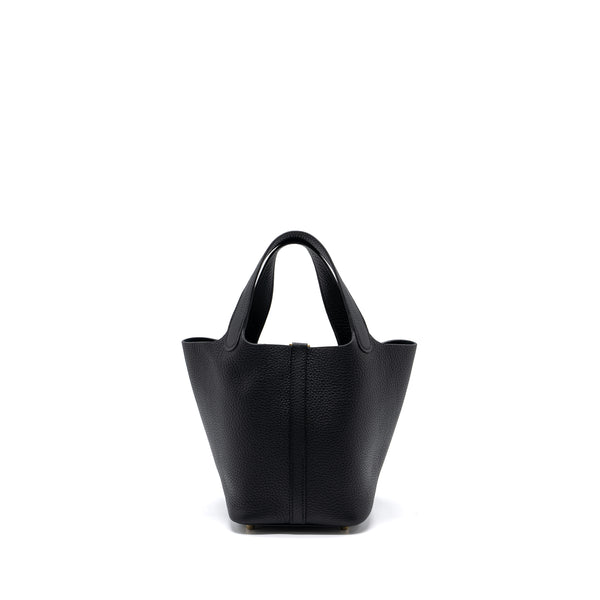 Hermes Picotin 18 Lock Bag Clemence Black GHW Stamp B