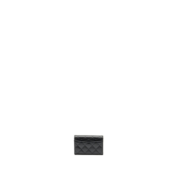 CHANEL Classic flap card holder Caviar Black GHW (MICROCHIP)