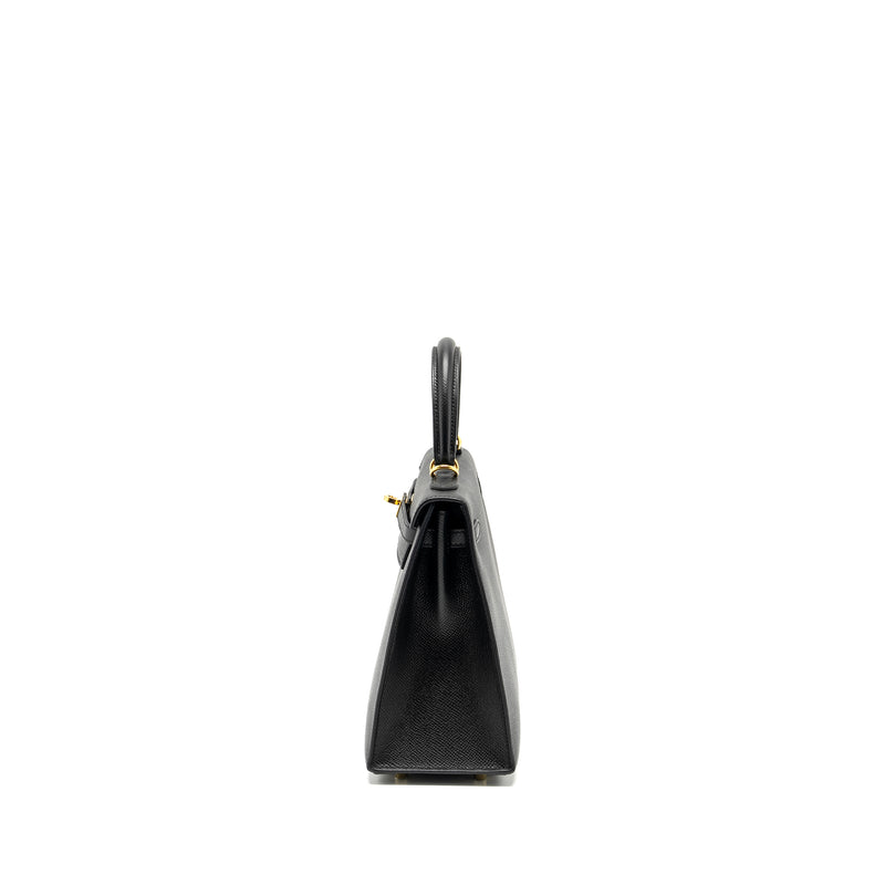 Hermes Kelly 25 Epsom Black GHW Stamp U