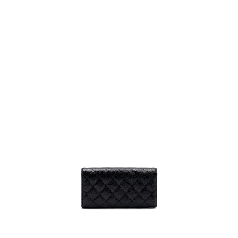 Chanel Classic flap wallet grained calfskin Black GHW