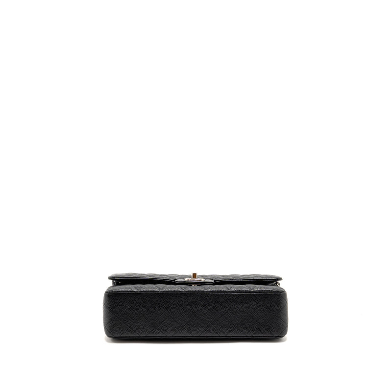 CHANEL Medium Classic Double Flap Bag Caviar Black SHW
