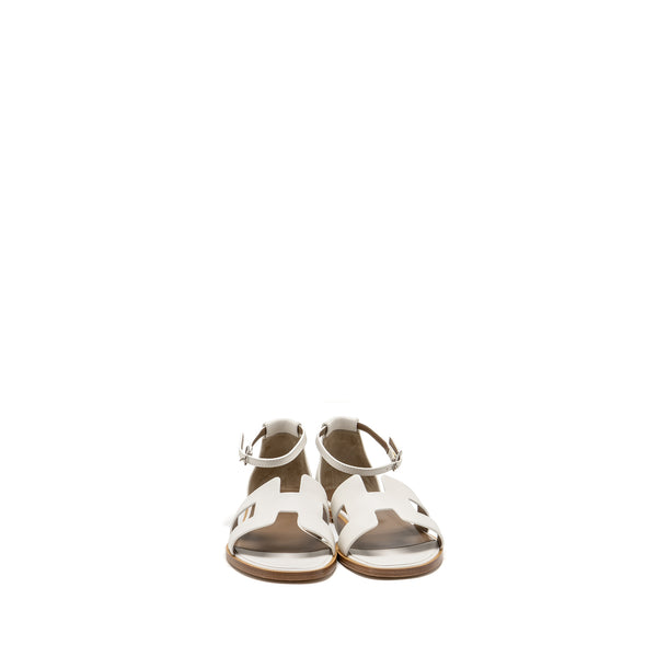 Hermes size 38 Santorini Sandal blanc