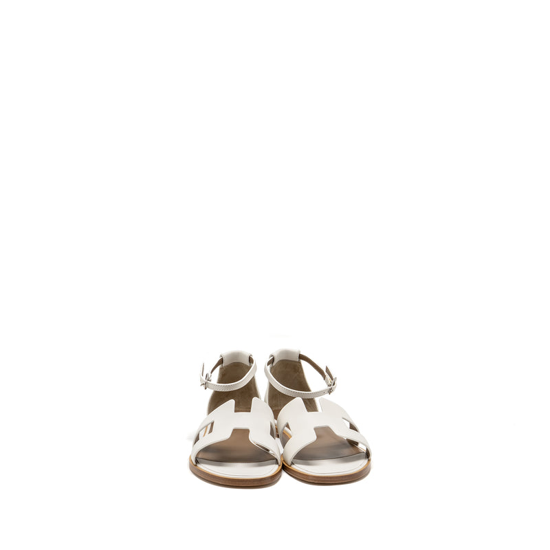 Hermes size 38 Santorini Sandal blanc