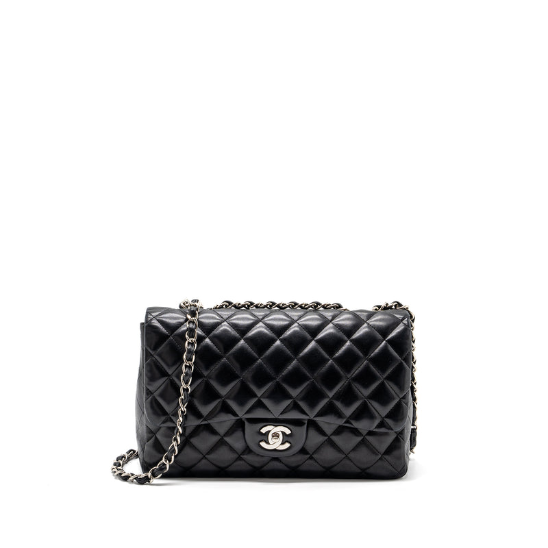 Chanel Classic Jumbo Single Flap Bag Lambskin Black SHW