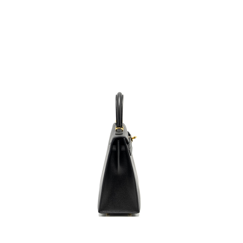 Hermes Kelly 25 Epsom Black GHW Stamp U