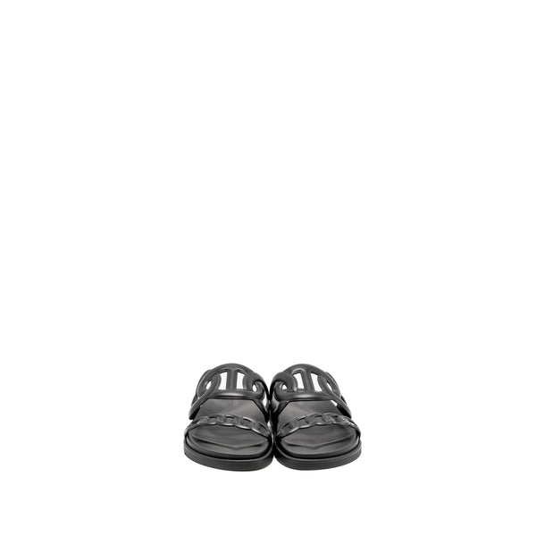 Hermes Size 37 Extra Sandals Black