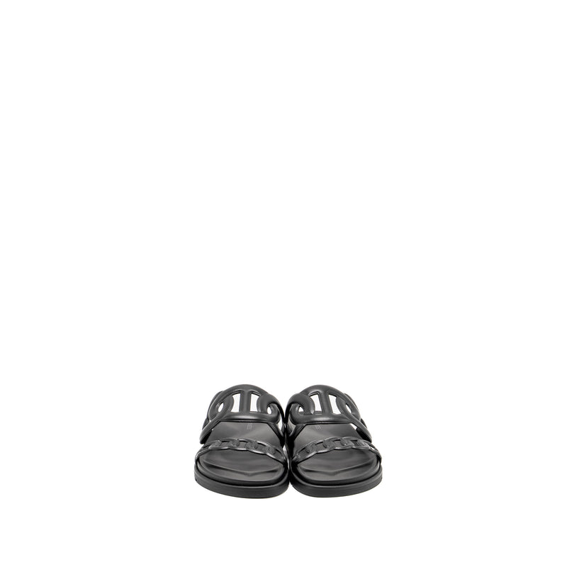 Hermes Size 37 Extra Sandals Black