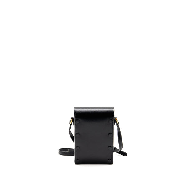Gucci 1955 Horsebit Mini Crossbody Bag Calfskin Black GHW