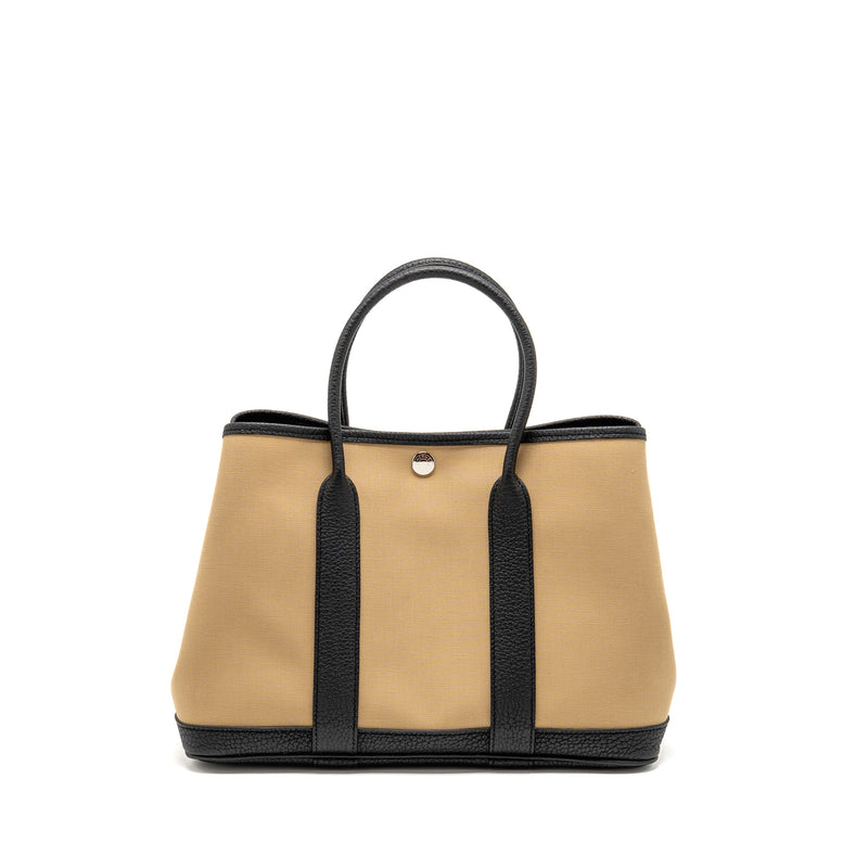 Hermes Garden Party 30 Canvas/Negonda Leather Trench/Black SHW Stamp D