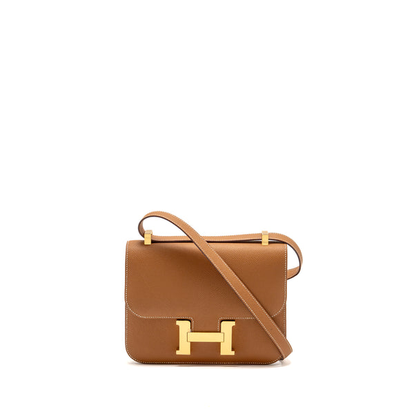 Hermes Constance 24 Epsom Gold GHW Stamp U
