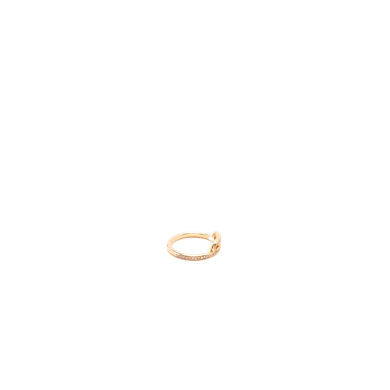 Hermes Size 51 D’Ancre Ring Rose Gold, Diamonds