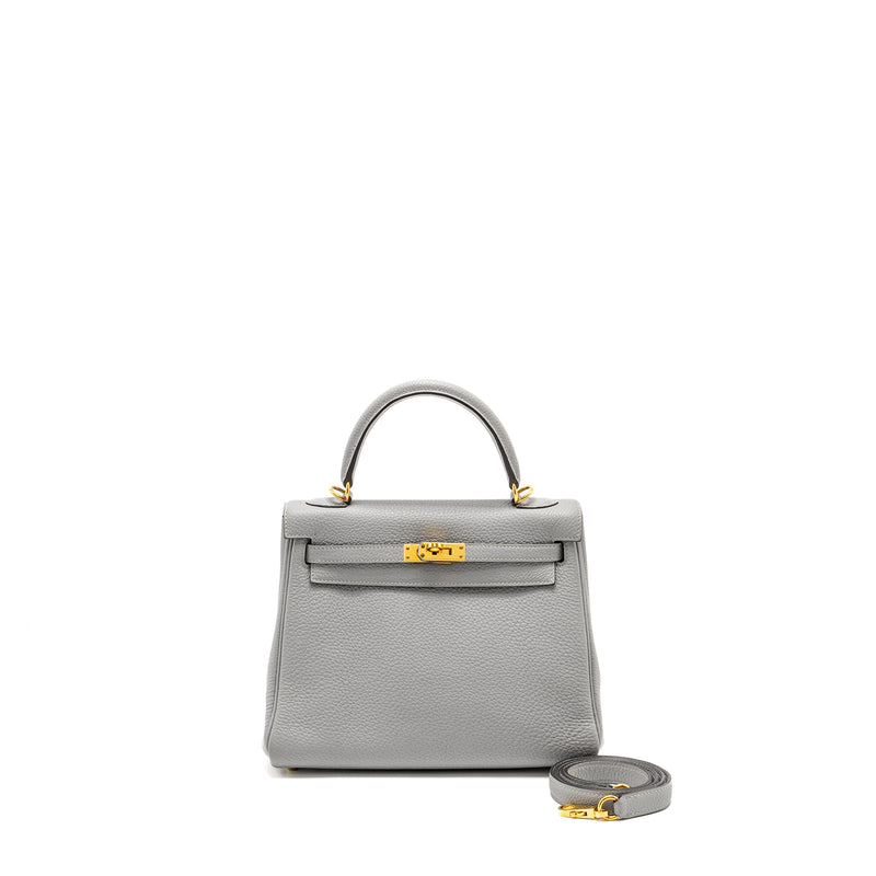 Hermes Kelly 25 Togo Gris Mouette GHW Stamp X