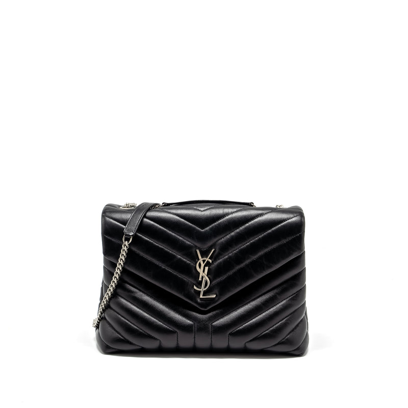 Saint Laurent /YSL Medium Lou Lou Bag Calfskin Black Ruthenium Hardware