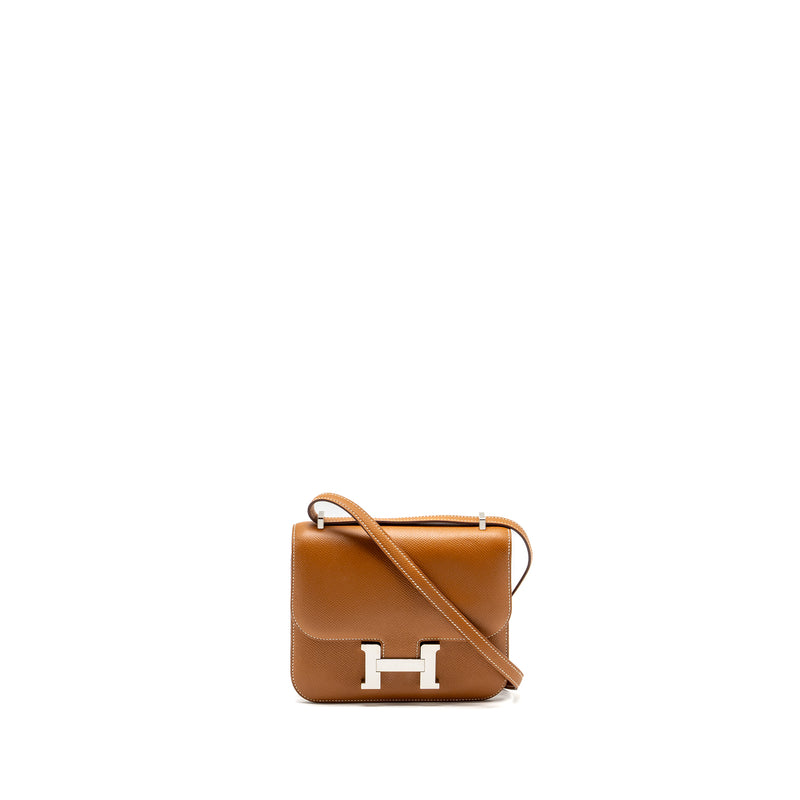 Hermes Mini Constance Epsom Gold SHW stamp A