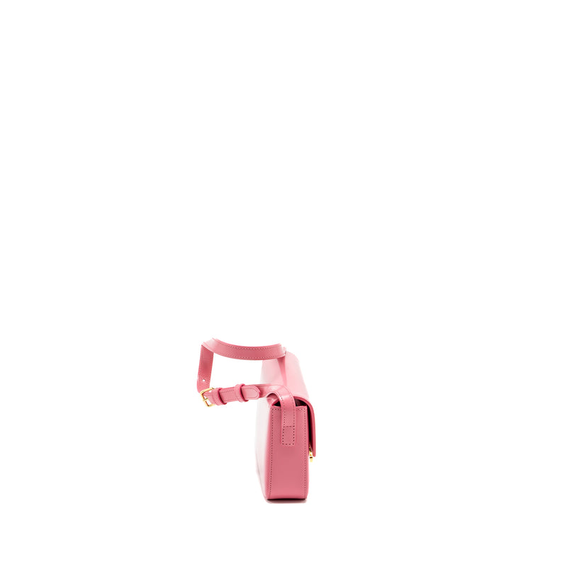 CELINE Triomphe Shoulder Bag Shiny Calfskin Flamingo GHW