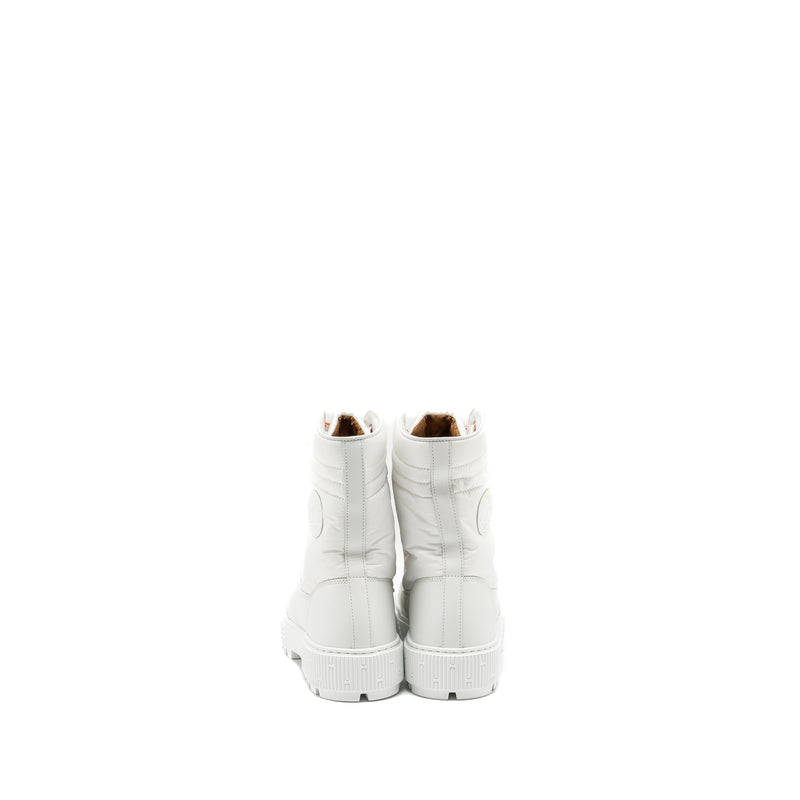 Hermes Size 38 Femme Bottines Fresh Boots Blanc