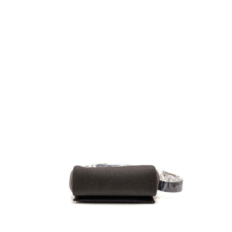 Hermes herbag mini canvas/hunter Leather Ebene GHW Stamp W
