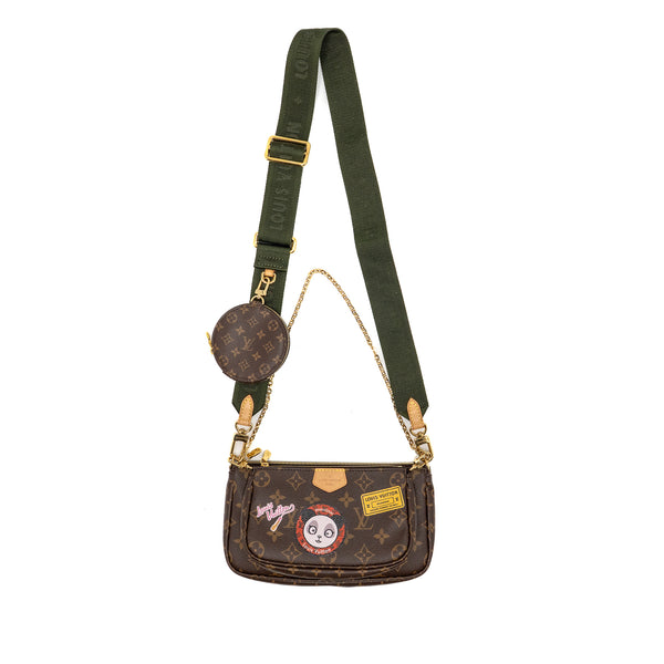 Louis Vuitton My Lv World Tour Multi Pochette Accessories Khaki Strap Monogram Canvas GHW