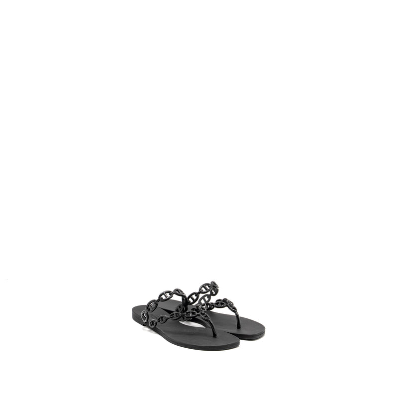 Hermes Size 36 Island Sandals Black