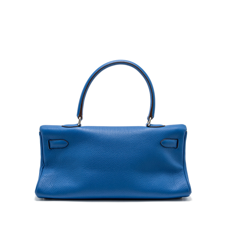 Hermes Shoulder Kelly Clemence Blue SHW Stamp Square O