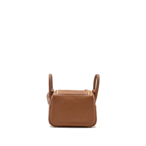 Hermes mini Lindy clemence gold GHW stamp Y
