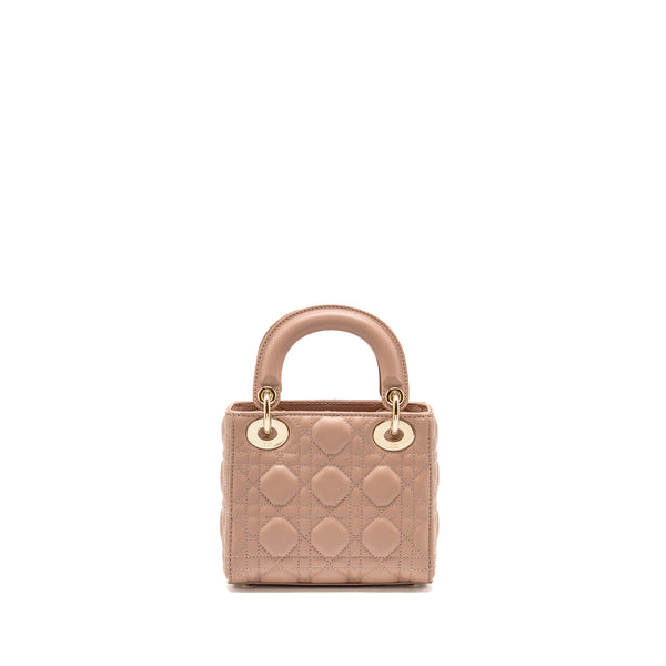 Dior Mini Lady Dior Lambskin Blush LGHW
