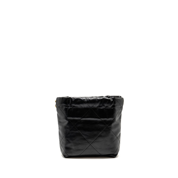 Chanel Mini 22 bag calfskin black GHW (microchip)