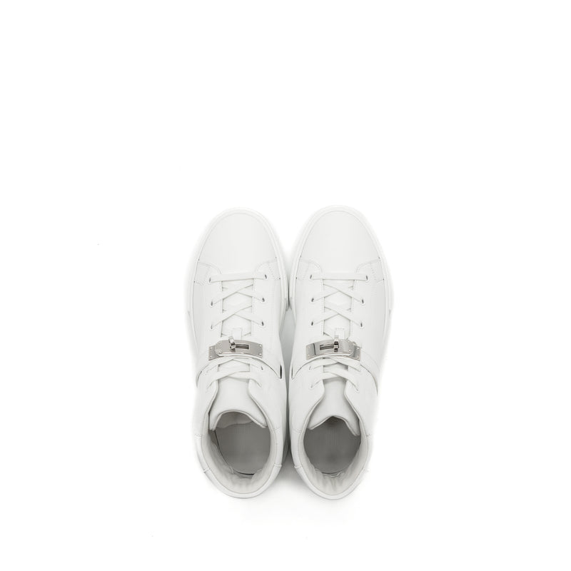 Hermes size 42 daydream sneaker calfskin blanc SHW