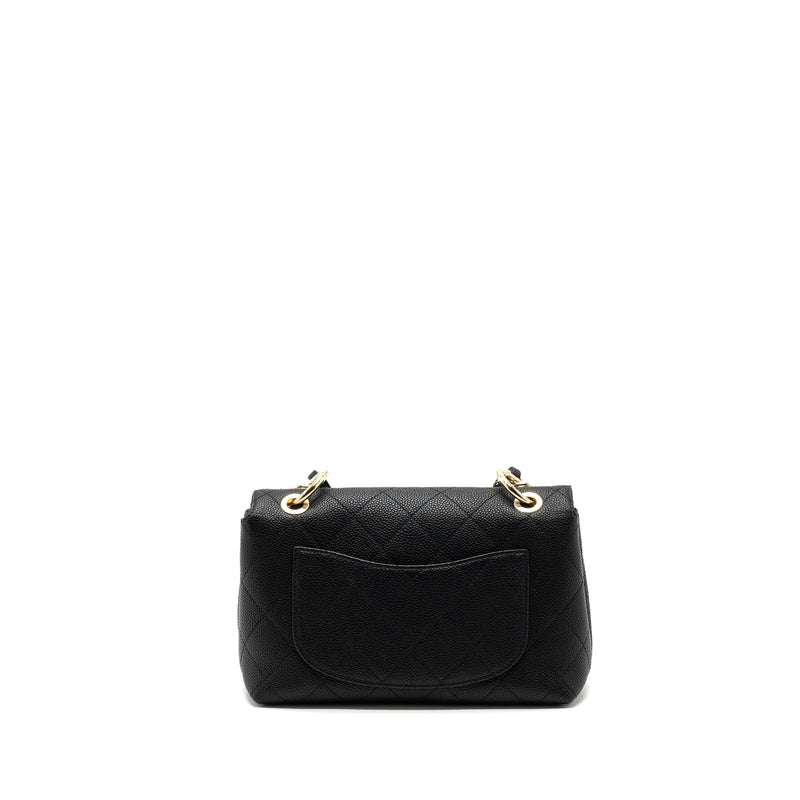 CHANEL FLAP BAG WITH CHAINS HANDLE Quilted CALFSKIN BLACK GHW