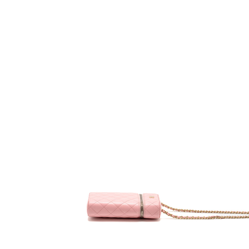 Chanel Vanity Phone Holder With Chain Caviar Pink LGHW