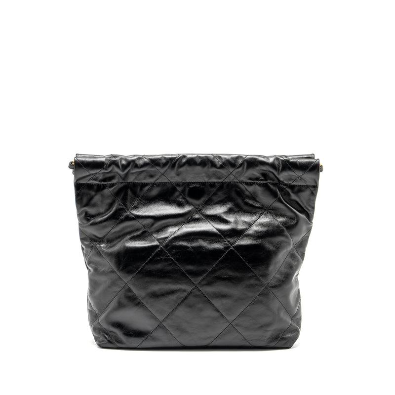 Chanel Small 22 Bag Shiny Calfskin Black GHW (Microchip)