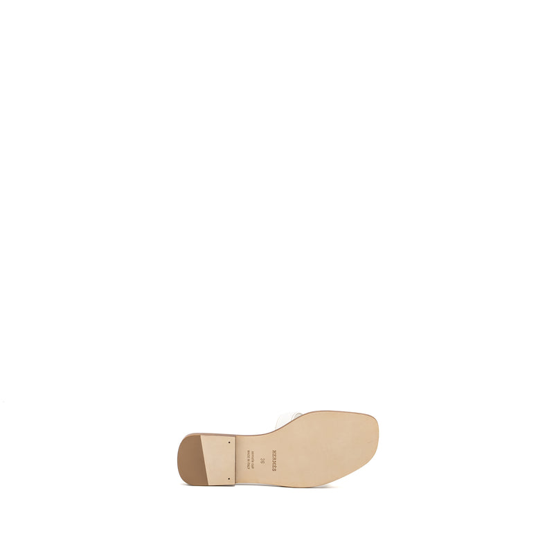 Hermes Size 36 Oran Sandals White