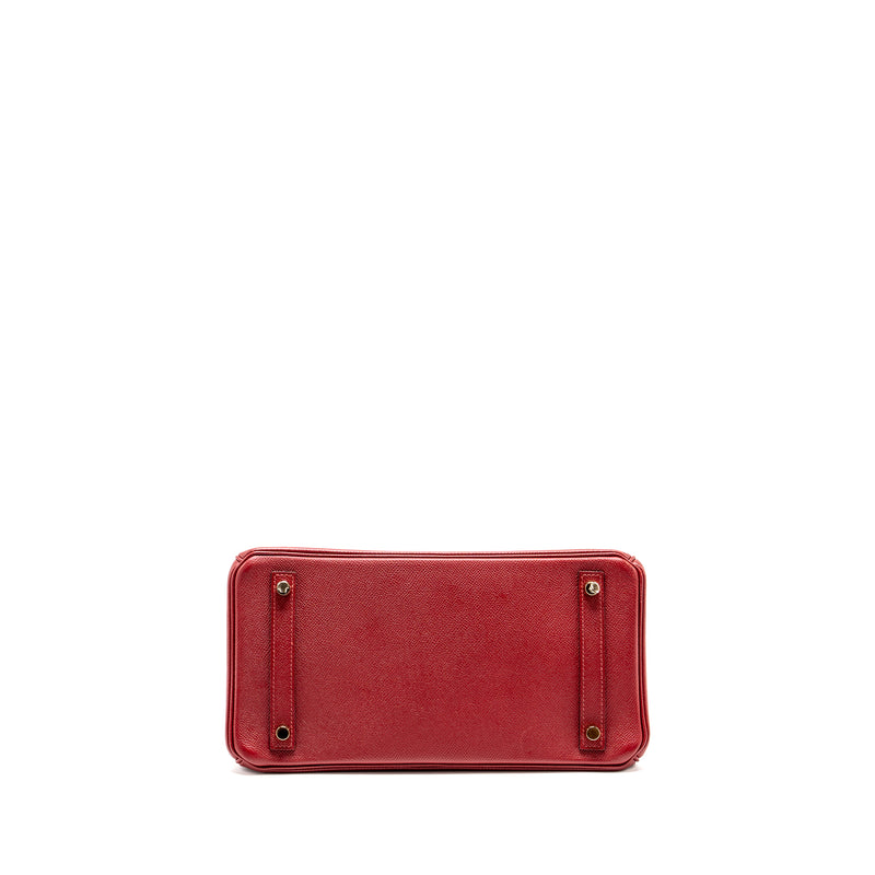 Hermes Birkin 30 Epsom Rouge Grenat GHW Stamp X