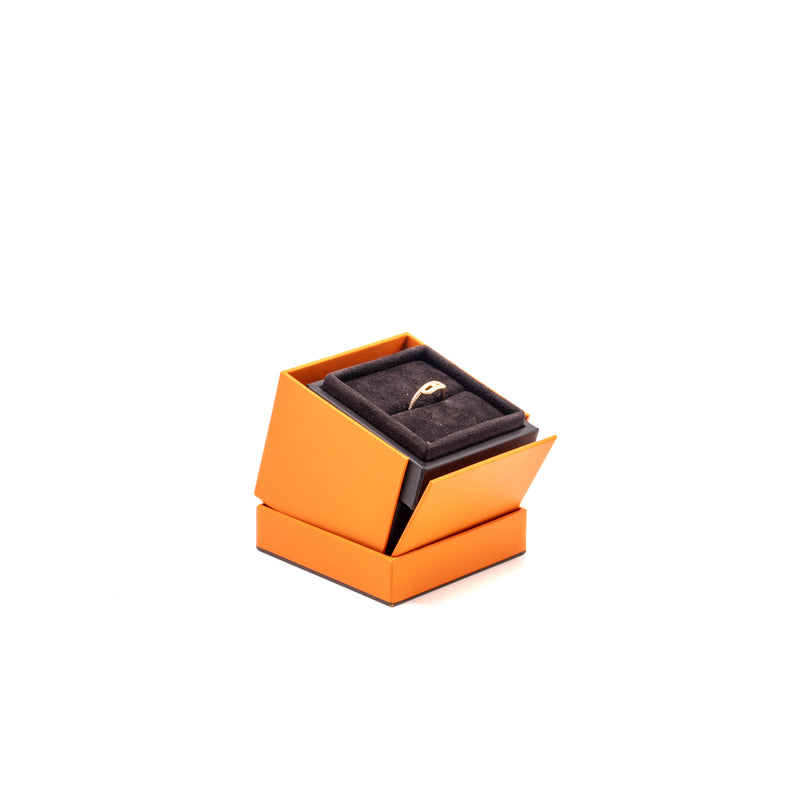 Hermes Size 51 D’Ancre Ring Rose Gold, Diamonds