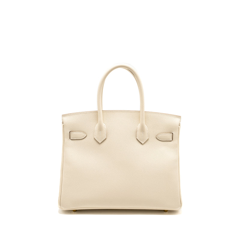 Hermes Birkin 30 Epsom Craie GHW Stamp B