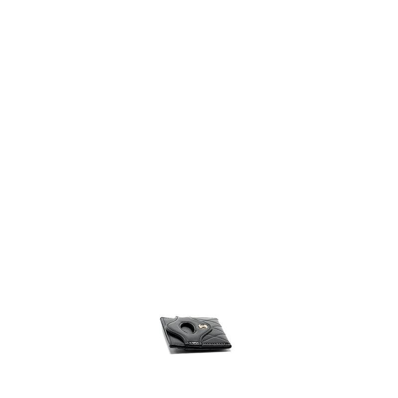 Chanel 31 card holder shiny goatskin black LGHW (microchip)