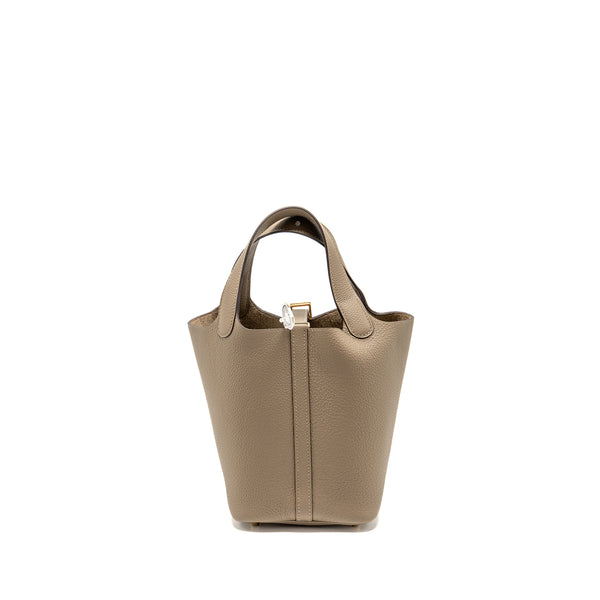 Hermes Picotin 18 Lock Bag Clemence M1 Origan GHW Stamp W