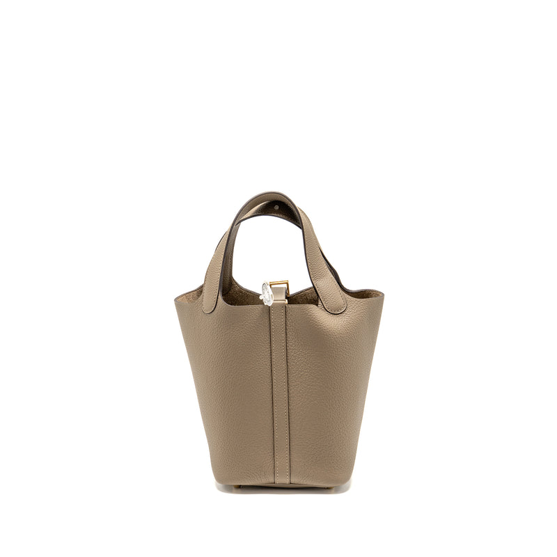 Hermes Picotin 18 Lock Bag Clemence M1 Origan GHW Stamp W