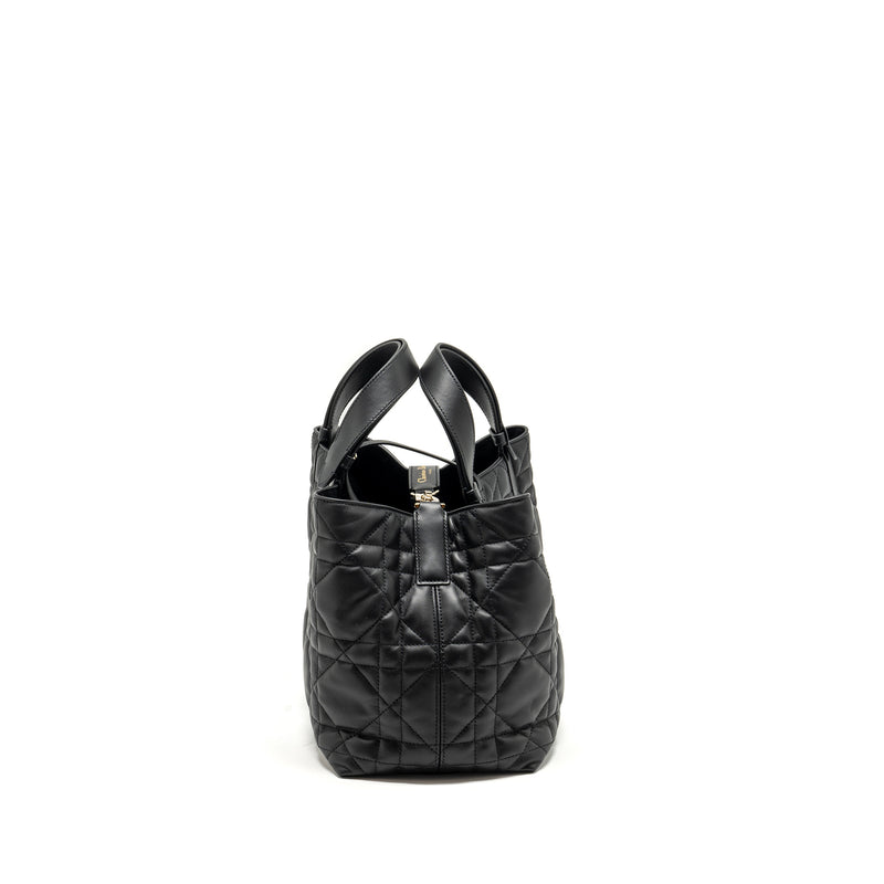 Dior Medium Toujours Bag Macrocannage Calfskin Black LGHW