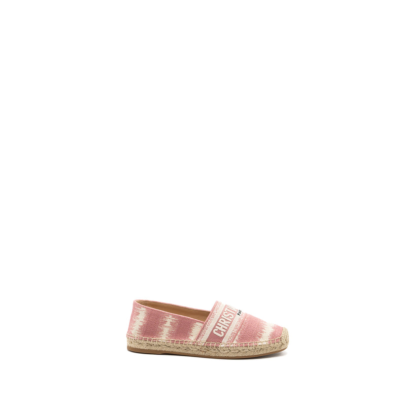 Dior Size 37.5 Granville Espadrille Fabric Pink