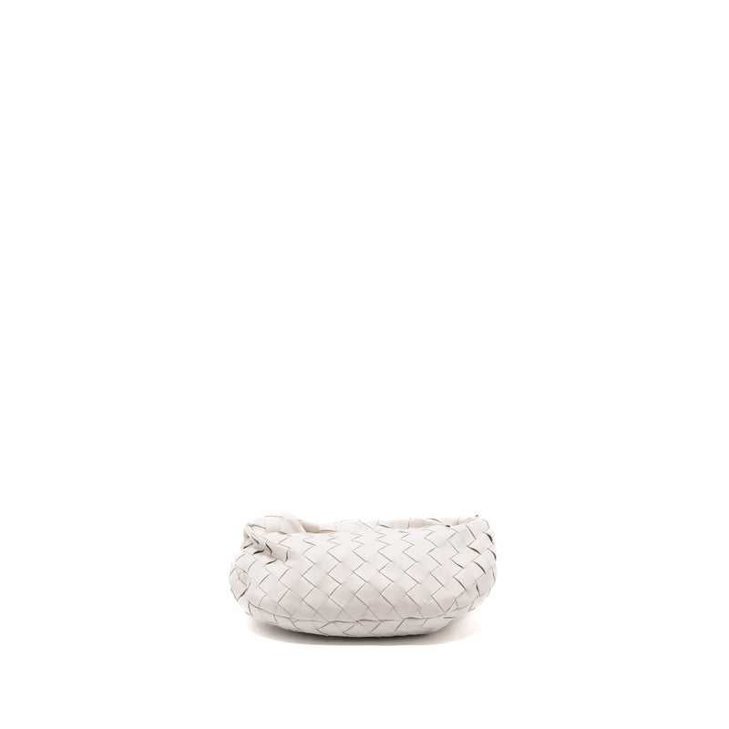 Bottega Veneta Mini Jodie Lambskin Chalk GHW