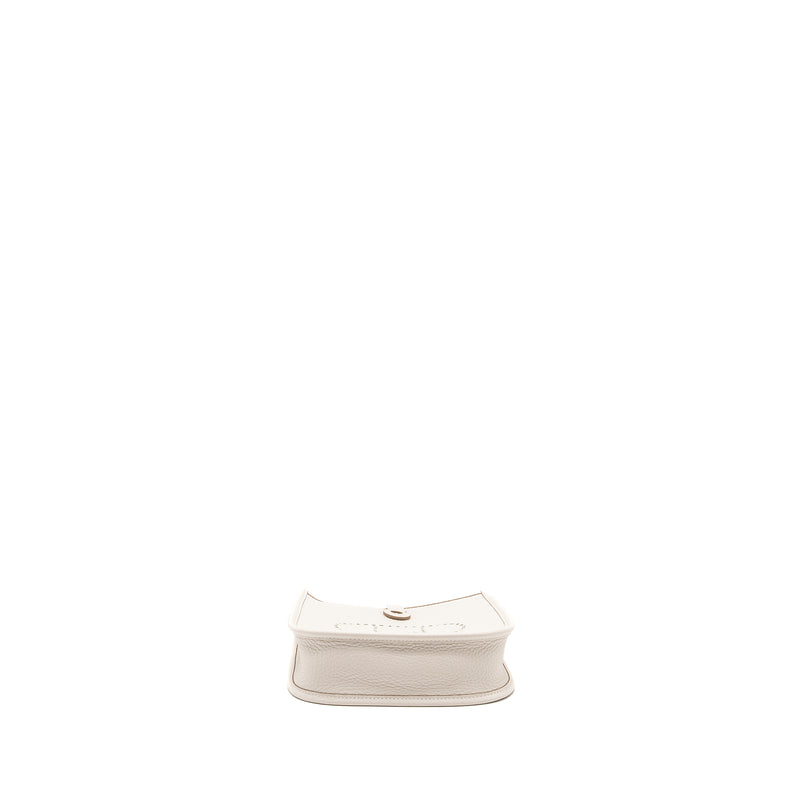 Hermes Mini Evelyne Gris Pale SHW Stamp W