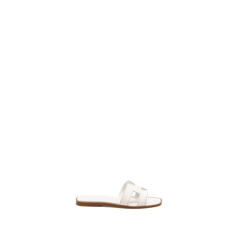Hermes Size 36 Oran Sandals White