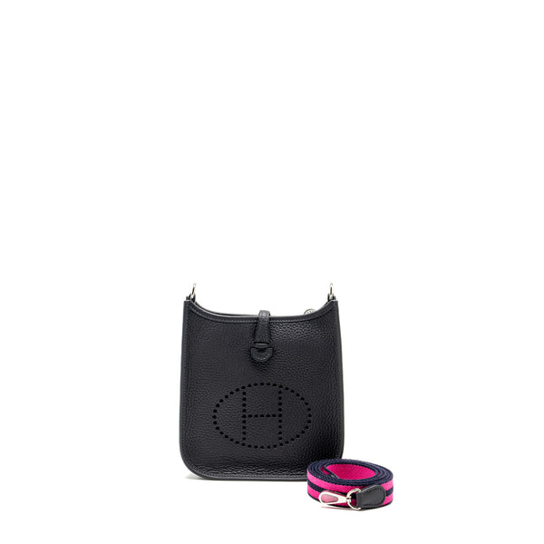 Hermes Mini Evelyne Clemence Caban with Multicolour Strap SHW Stamp b