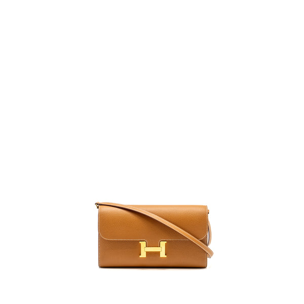 Hermes Constance To Go Epsom Gold GHW Stamp Z
