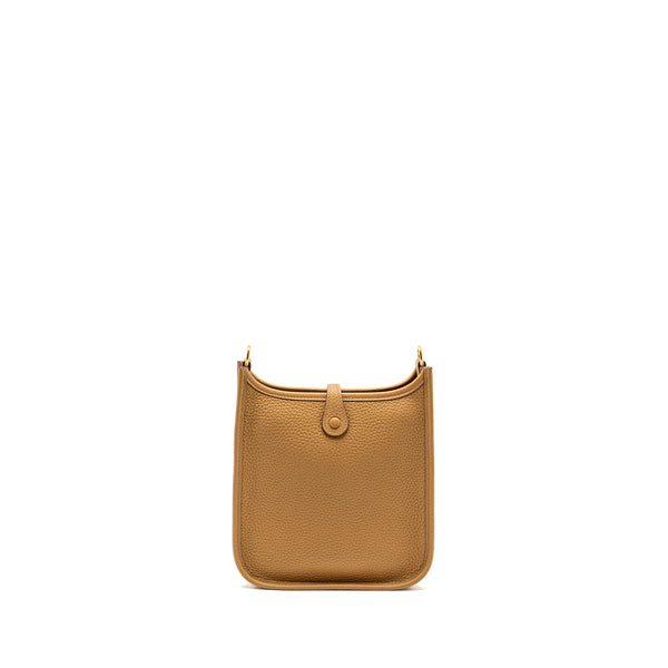Hermes Mini Evelyne Clemence Biscuit/Camel GHW Stamp Z